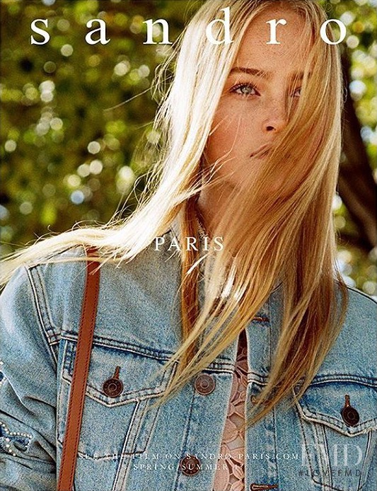 Jean Campbell featured in  the Sandro advertisement for Spring/Summer 2017