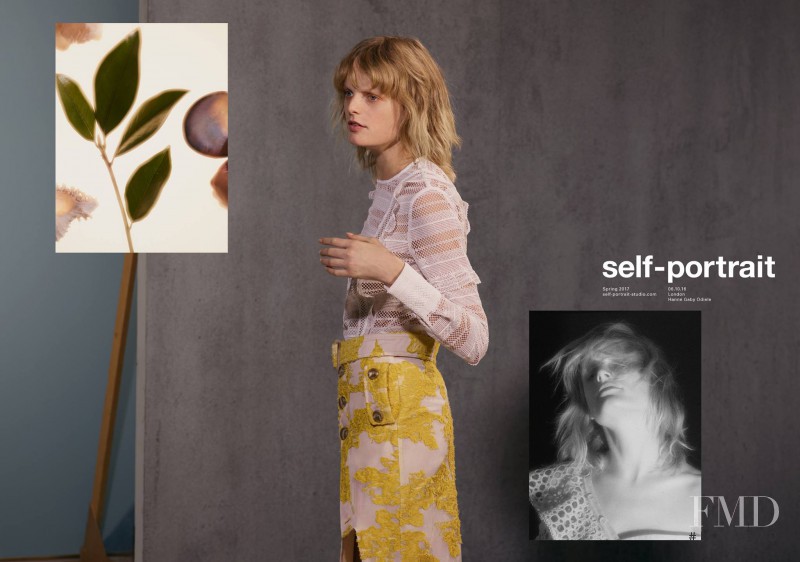 Hanne Gaby Odiele featured in  the Self Portrait advertisement for Spring/Summer 2017