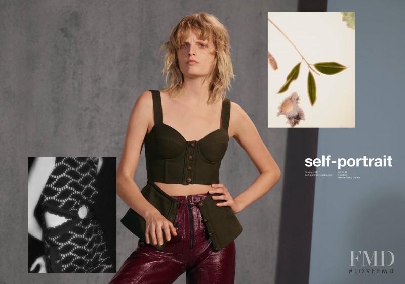 Hanne Gaby Odiele featured in  the Self Portrait advertisement for Spring/Summer 2017