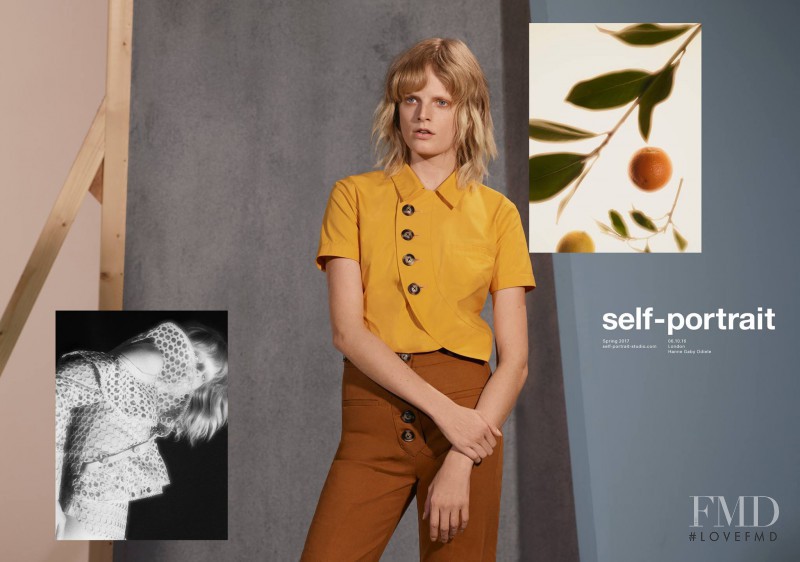 Hanne Gaby Odiele featured in  the Self Portrait advertisement for Spring/Summer 2017