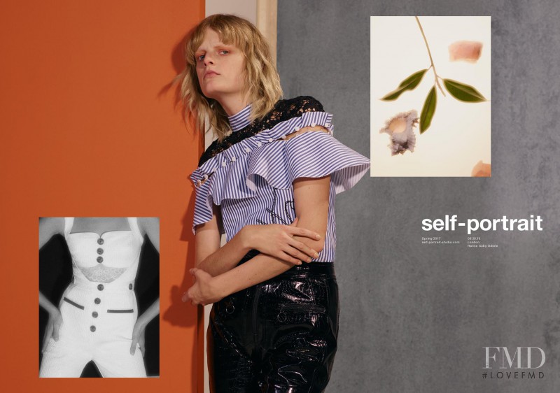 Hanne Gaby Odiele featured in  the Self Portrait advertisement for Spring/Summer 2017