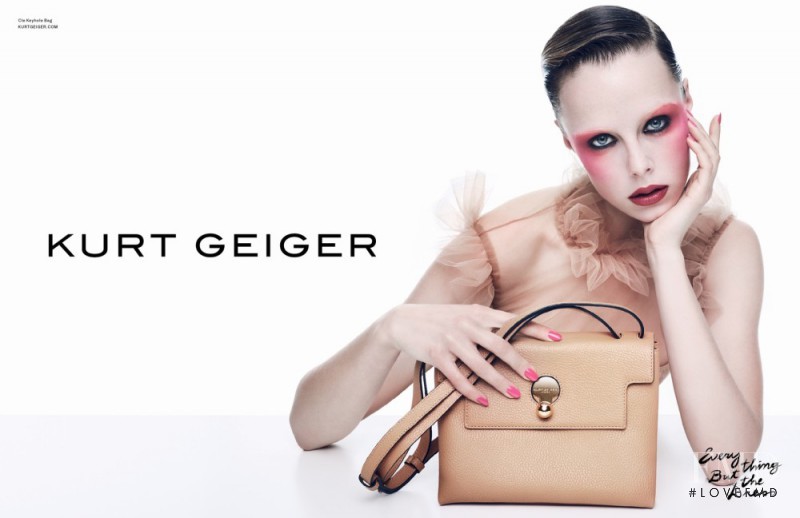 Edie Campbell featured in  the Kurt Geiger advertisement for Spring/Summer 2017