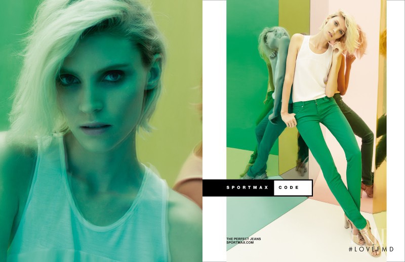 Alison Nix featured in  the Sportmax advertisement for Spring/Summer 2013