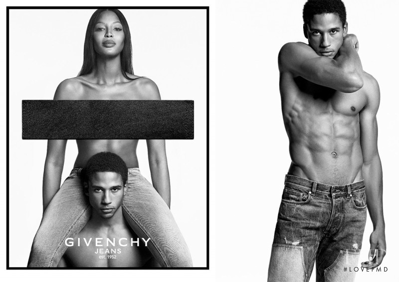 Naomi Campbell featured in  the Givenchy Jeans advertisement for Spring/Summer 2017