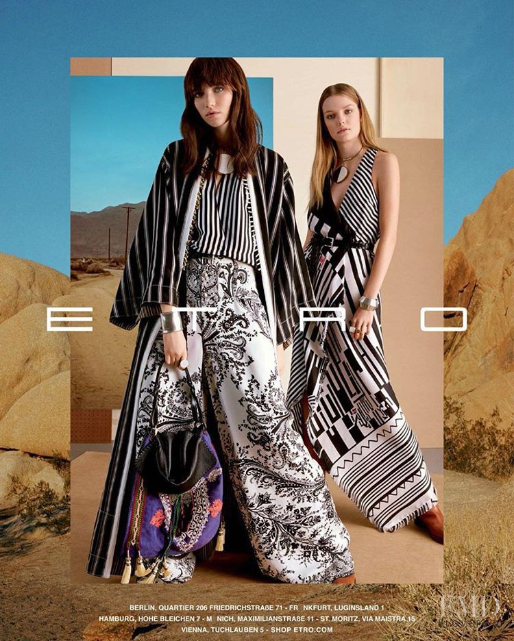 Grace Hartzel featured in  the Etro advertisement for Spring/Summer 2017