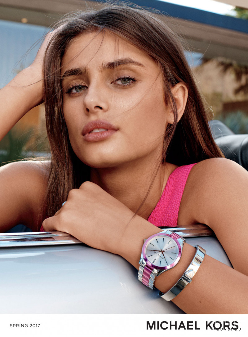 Taylor Hill featured in  the Michael Kors Collection advertisement for Spring/Summer 2017