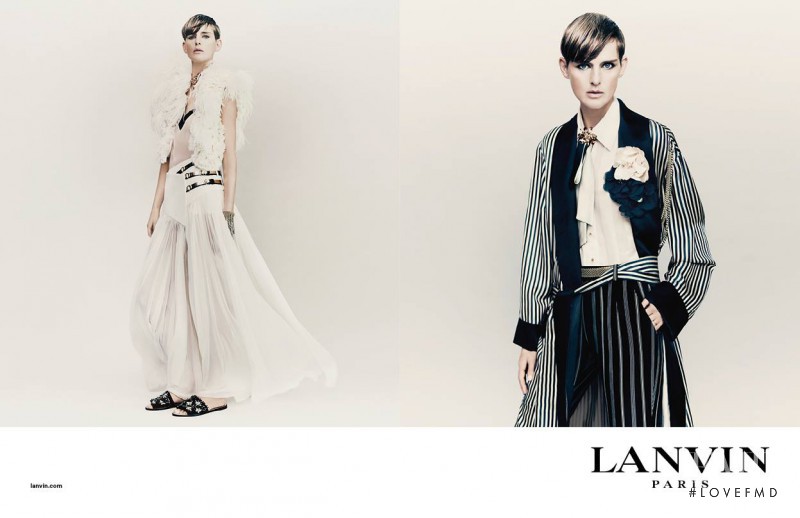 Stella Tennant featured in  the Lanvin advertisement for Spring/Summer 2017