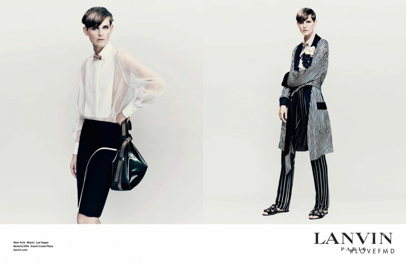 Stella Tennant featured in  the Lanvin advertisement for Spring/Summer 2017