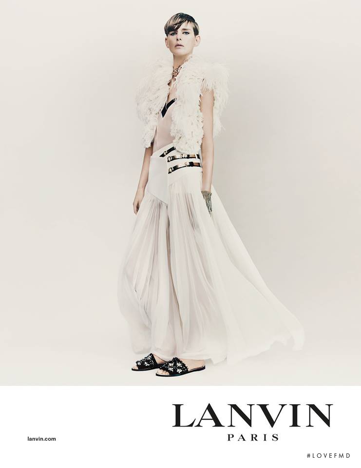 Stella Tennant featured in  the Lanvin advertisement for Spring/Summer 2017