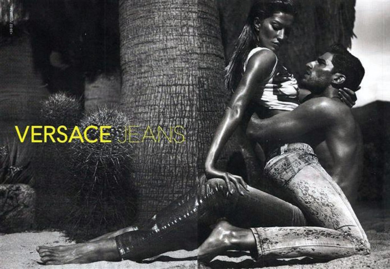 Gisele Bundchen featured in  the Versace Jeans Couture advertisement for Spring/Summer 2012