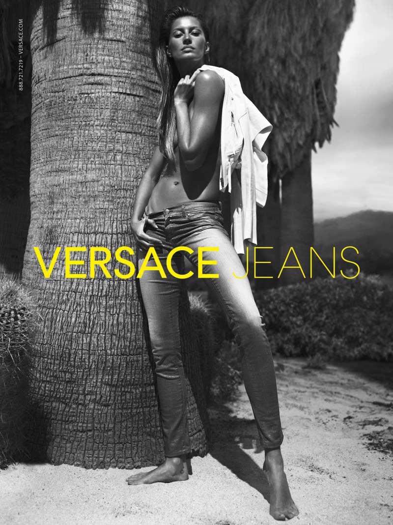 Gisele Bundchen featured in  the Versace Jeans Couture advertisement for Spring/Summer 2012