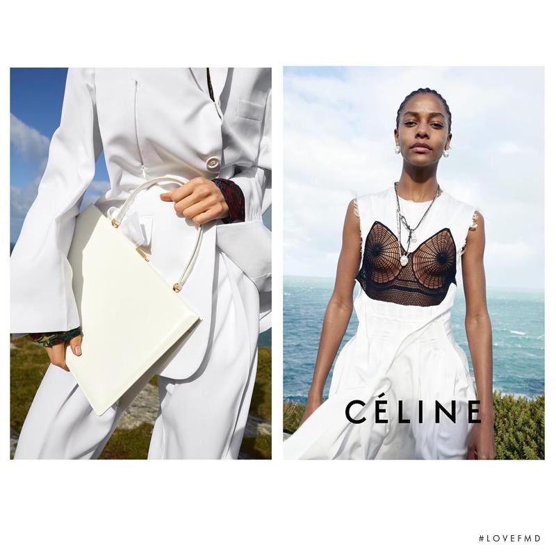 Karly Loyce featured in  the Celine advertisement for Spring/Summer 2017