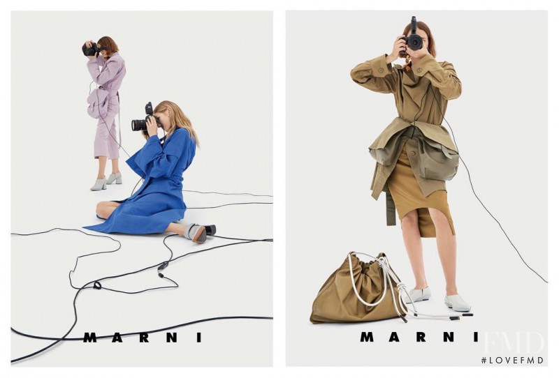 Jessica Picton Warlow featured in  the Marni advertisement for Spring/Summer 2017