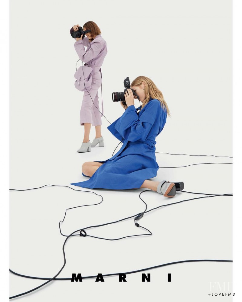 Jessica Picton Warlow featured in  the Marni advertisement for Spring/Summer 2017