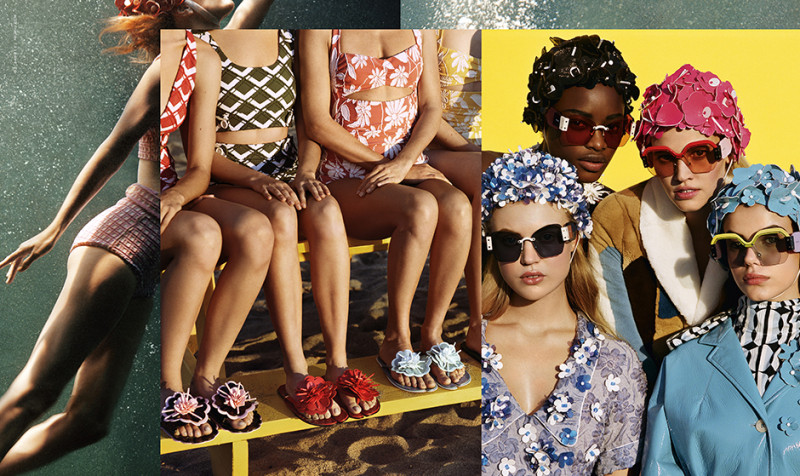 Mayowa Nicholas featured in  the Miu Miu advertisement for Spring/Summer 2017