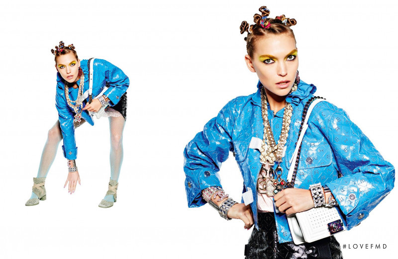 Arizona Muse featured in  the Chanel advertisement for Spring/Summer 2017