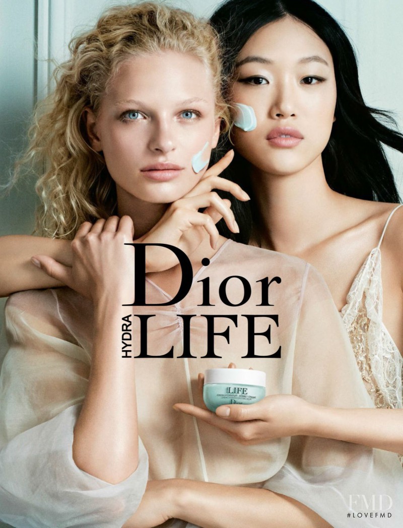 Frederikke Sofie Falbe-Hansen featured in  the Dior Beauty Hydra Life  advertisement for Spring/Summer 2017