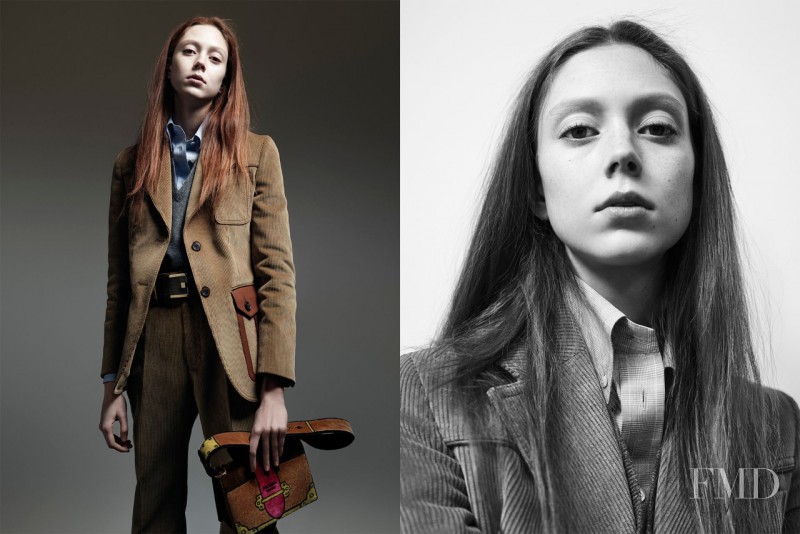 Natalie Westling featured in  the Prada Nonconformists  advertisement for Autumn/Winter 2017