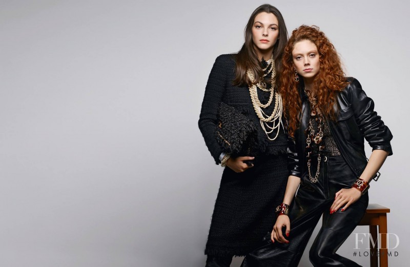 Natalie Westling featured in  the Chanel The Paris Cosmopolite 2016/17 Metiers d\'Art advertisement for Pre-Fall 2017