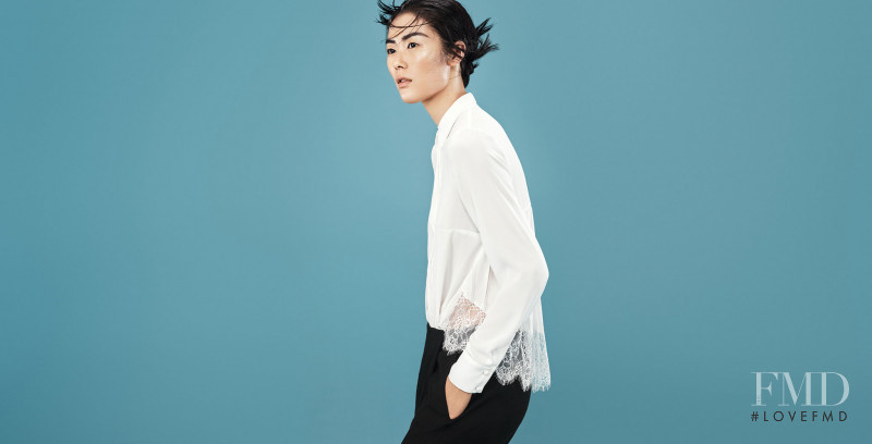 Liu Wen featured in  the Mango Soft Minimal Campaign advertisement for Spring 2016