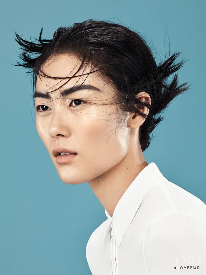 Liu Wen featured in  the Mango Soft Minimal Campaign advertisement for Spring 2016