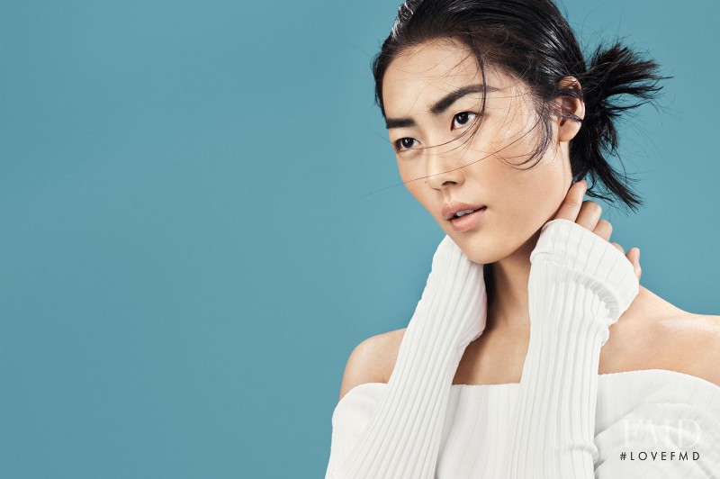 Liu Wen featured in  the Mango Soft Minimal Campaign advertisement for Spring 2016