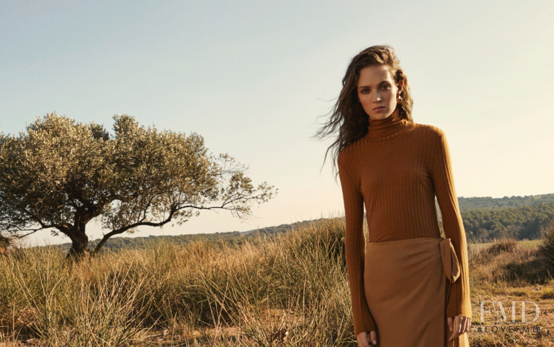 Adrienne Juliger featured in  the Mango Monochromatic Nature lookbook for Spring 2016