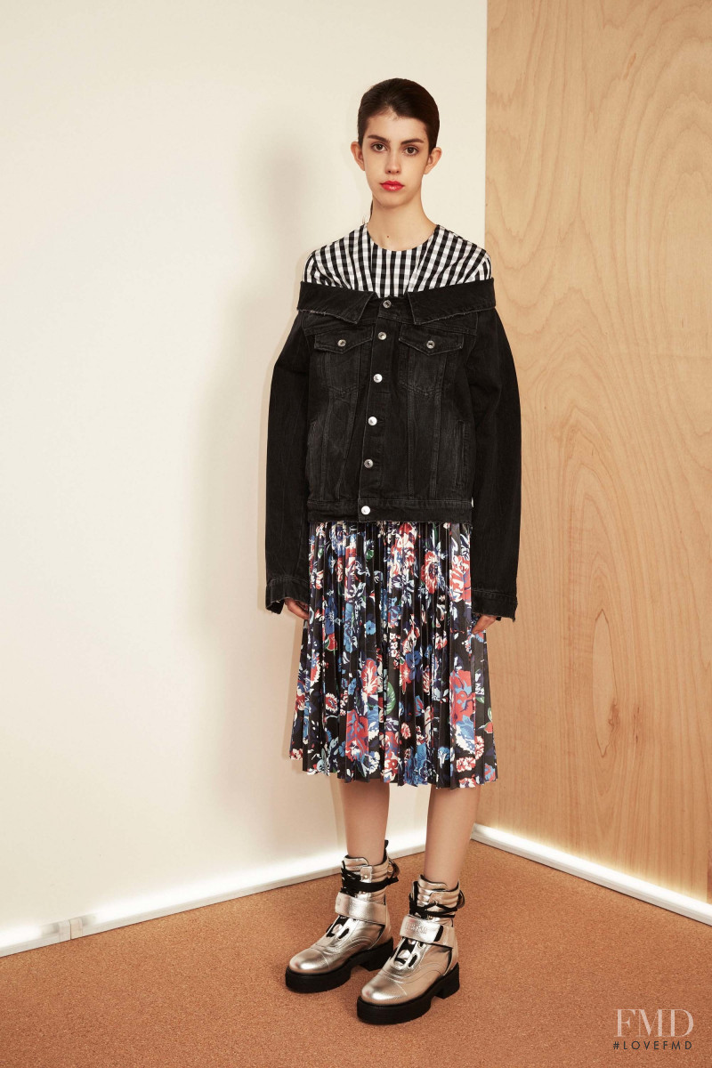 Mayka Merino featured in  the MSGM lookbook for Resort 2017