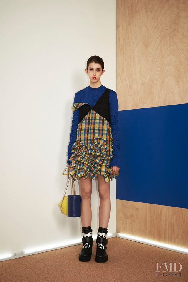 Mayka Merino featured in  the MSGM lookbook for Resort 2017