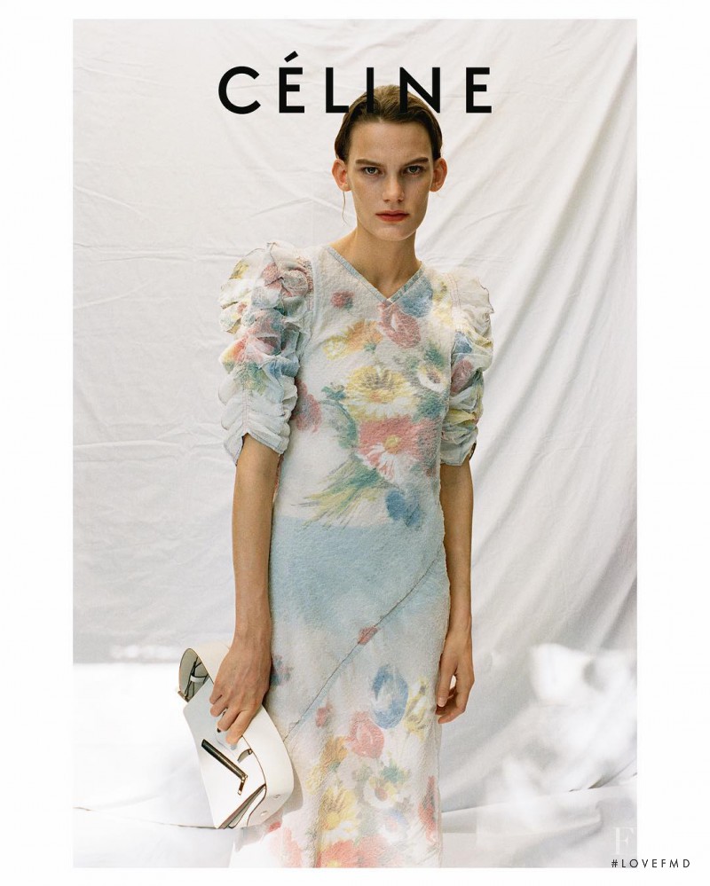 Lena Hardt featured in  the Celine advertisement for Resort 2017