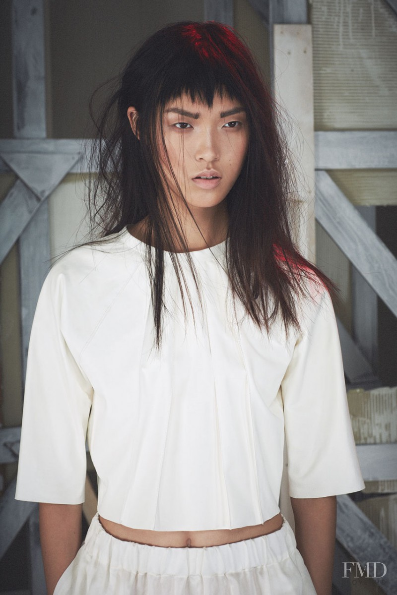 Tian Yi featured in  the Ter Et Bantine advertisement for Spring/Summer 2013