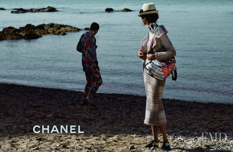 Mica Arganaraz featured in  the Chanel advertisement for Cruise 2017