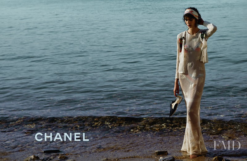 Mica Arganaraz featured in  the Chanel advertisement for Cruise 2017