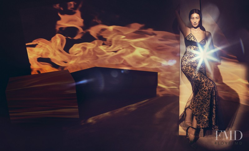 Liu Wen featured in  the La Perla advertisement for Spring/Summer 2017