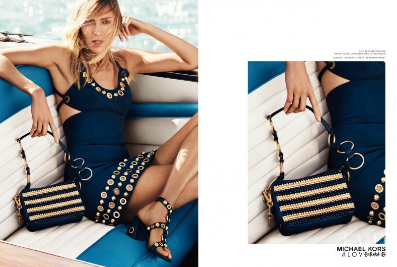 Anja Rubik featured in  the Michael Kors Collection advertisement for Resort 2017