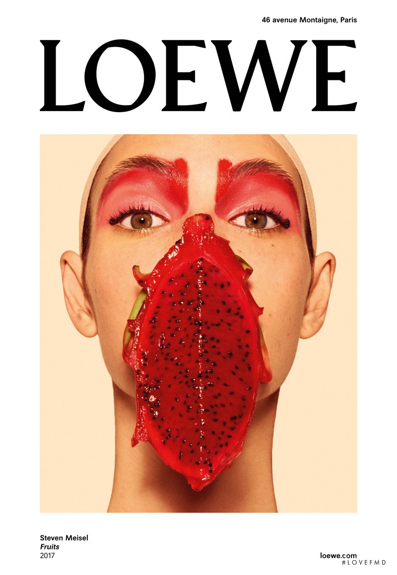 Vittoria Ceretti featured in  the Loewe advertisement for Spring/Summer 2018