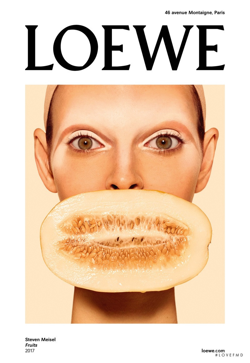 Vittoria Ceretti featured in  the Loewe advertisement for Spring/Summer 2018
