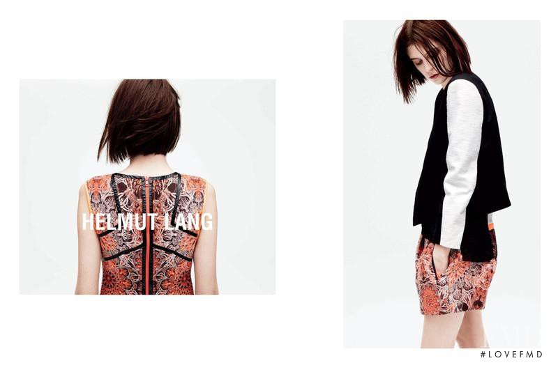 Kel Markey featured in  the Helmut Lang advertisement for Spring/Summer 2013