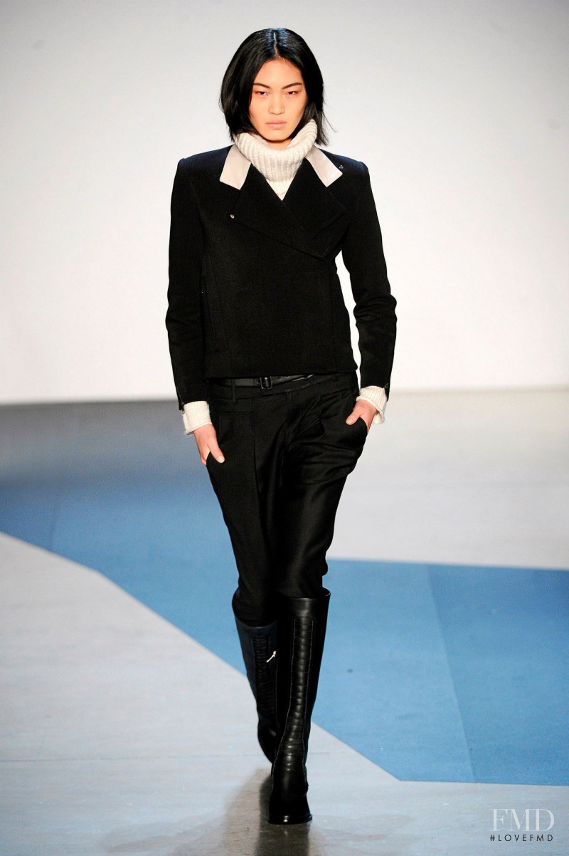 Chiharu Okunugi featured in  the Helmut Lang fashion show for Autumn/Winter 2013