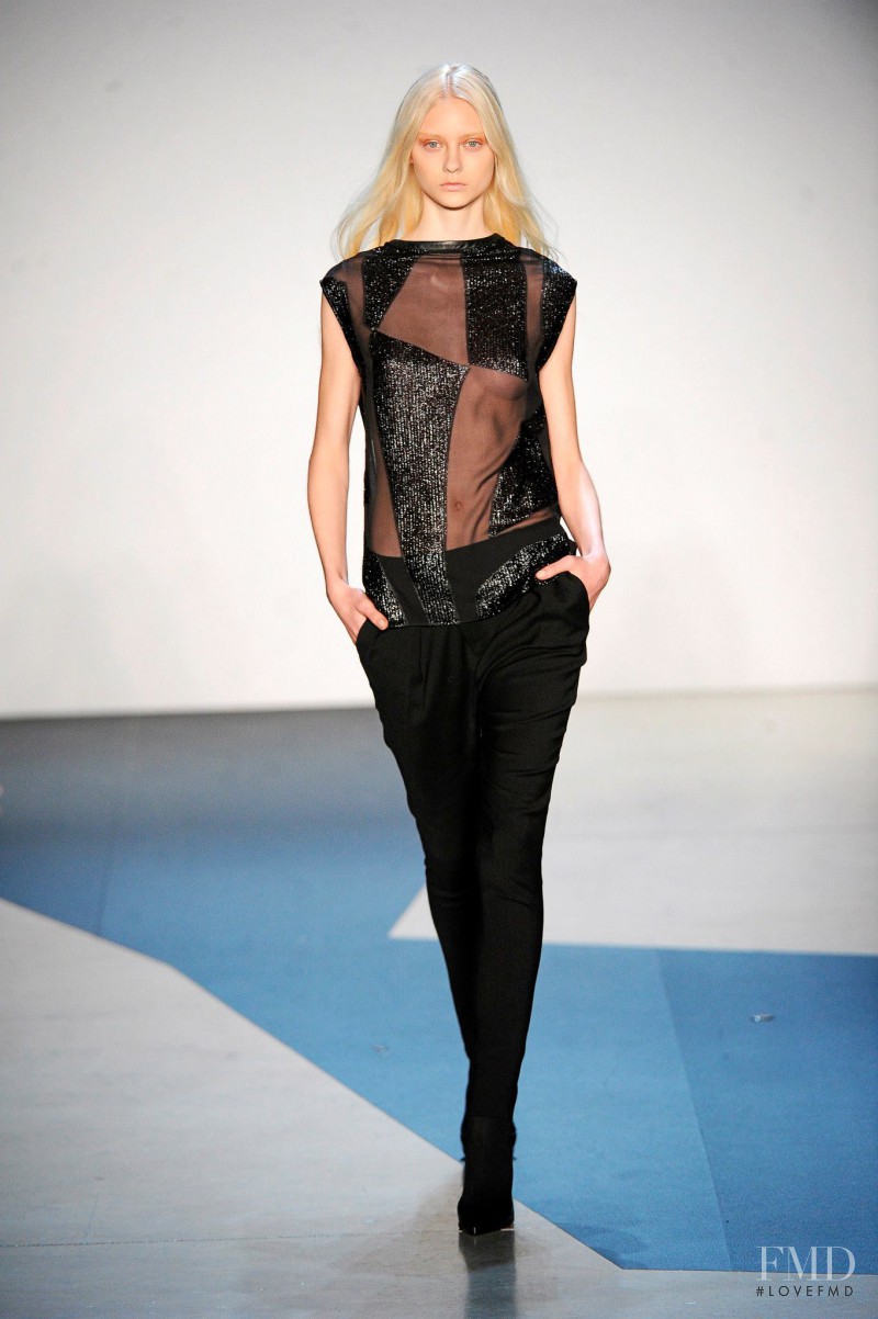 Nastya Kusakina featured in  the Helmut Lang fashion show for Autumn/Winter 2013