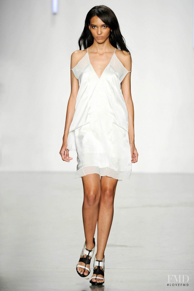 Cora Emmanuel featured in  the Helmut Lang fashion show for Spring/Summer 2013