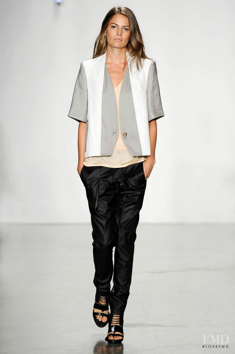 Cameron Russell featured in  the Helmut Lang fashion show for Spring/Summer 2013