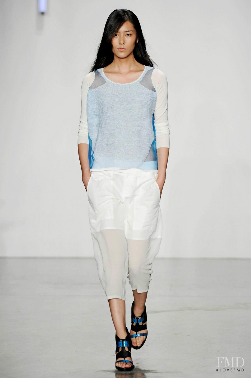 Liu Wen featured in  the Helmut Lang fashion show for Spring/Summer 2013