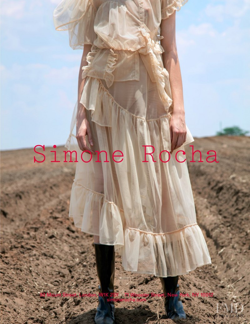 Odette Pavlova featured in  the Simone Rocha advertisement for Spring/Summer 2017