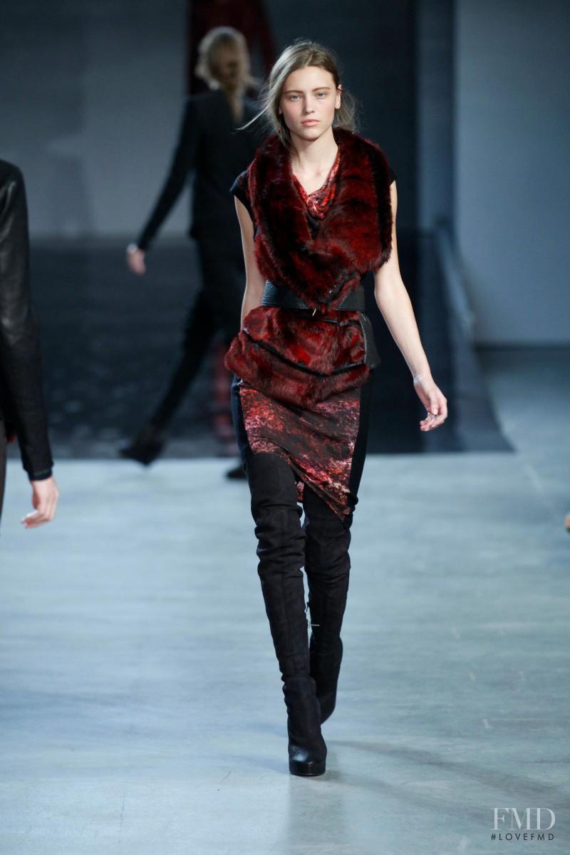 Mila Krasnoiarova featured in  the Helmut Lang fashion show for Autumn/Winter 2012