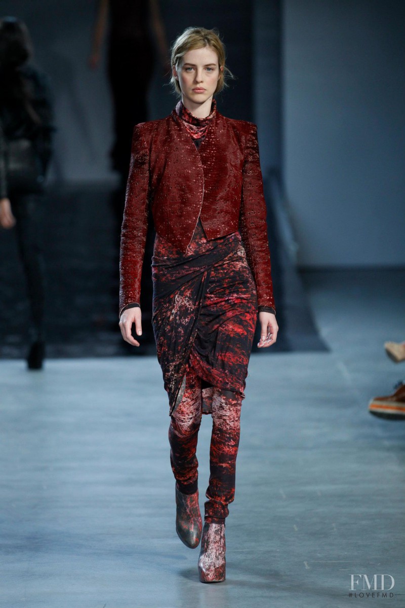 Julia Frauche featured in  the Helmut Lang fashion show for Autumn/Winter 2012