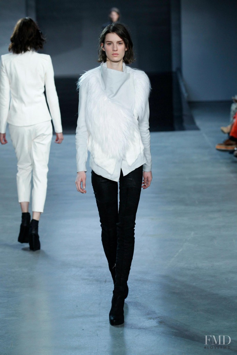 Marte Mei van Haaster featured in  the Helmut Lang fashion show for Autumn/Winter 2012