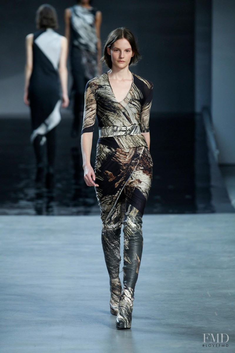 Sara Blomqvist featured in  the Helmut Lang fashion show for Autumn/Winter 2012
