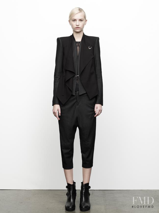 Anabela Belikova featured in  the Helmut Lang fashion show for Pre-Fall 2012