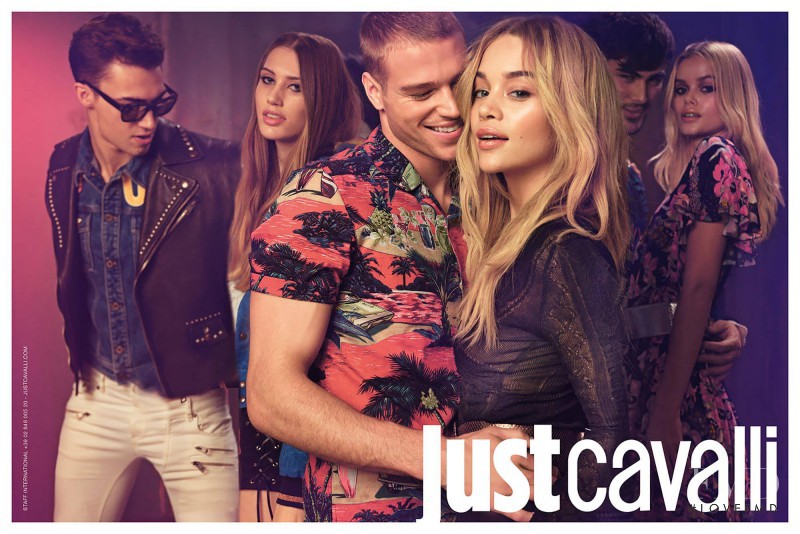 Frida Aasen featured in  the Just Cavalli advertisement for Spring/Summer 2017